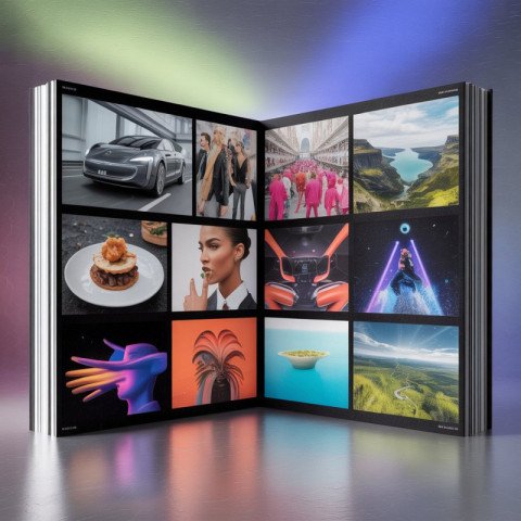 a dynamic panoramic digital art piece